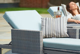 2 Hampstead Grey Sun Loungers with Side Table