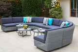 Cliveden Rattan Curved Modular Sofa Set A