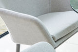 220cm Henley Porcelain Marble & Aluminium Oval Dining Table with 8 Richmond Dining Armchairs