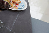 220cm Henley Porcelain Slate & Aluminium Oval Dining Table