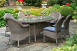 180cm Kensington Oval Dining Table with 2 Dining Armchairs & 4 Dining Chairs