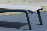 2 Paris Volcano/Grey Sun Loungers with 50cm Side Table