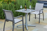 80cm Paris Silver Square Folding Table