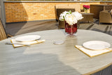 122cm Windsor Bronze Round Dining Table with 4 Stacking Armchairs
