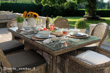 160cm Mayfair Rectangular Dining Table with 2 Dining Armchairs & 4 Dining Chairs