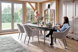 158cm Henley Porcelain Marble & Aluminium Oval Dining Table