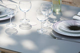 120cm Paris Volcano/Grey Round Dining Table with 4 Volcano/Grey Stacking Armchairs