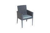 180cm Hampstead Grey Rectangular Dining Table with 2 Dining Armchairs & 4 Dining Chairs