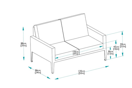 Hampstead Grey 2 Seater Sofa