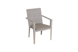 180cm Hampstead Stone Rectangular Dining Table with 6 Stacking Armchairs