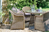 100cm Mayfair Round Dining Table with 4 Dining Armchairs