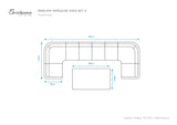Marlow Rattan Modular Sofa Set A