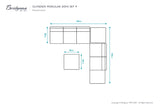 Cliveden Rattan Modular Sofa Set P