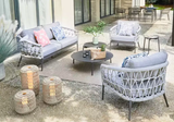 Monaco 3 Seater Sofa with 2 Lounge Armchairs & 2 Coffee Tables