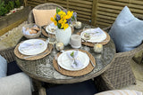 100cm Mayfair Round Dining Table with 4 Dining Armchairs