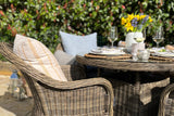 100cm Mayfair Round Dining Table with 4 Dining Armchairs