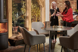 100cm Henley Porcelain Slate & Aluminium Round Dining Table