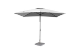 3.2m x 2.1m Deluxe Rectangular Aluminium Grey Parasol with 65kg Granite Base