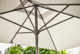 3.2m x 2.1m Deluxe Rectangular Aluminium Grey Parasol with 65kg Granite Base
