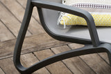 2 Paris Volcano/Grey Lounge Armchairs with 50cm Side Table