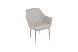 180cm Henley Glass & Aluminium Oval Dining Table with 6 Richmond Dining Armchairs