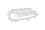 Sandford 3 Seater Sofa