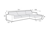 Sandford Large Left Hand Chaise Sofa Set 2