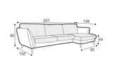 Sandringham Medium Left Hand Chaise Sofa Set 1
