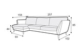 Sandringham Medium Right Hand Chaise Sofa Set 1
