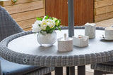 90cm Cliveden Round Dining Table with 2 Dining Armchairs