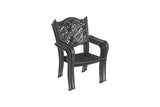 90cm Sorrento Square Dining Table with 4 Stacking Armchairs