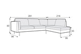 Sunbury Left Hand Chaise Corner Sofa Set 1