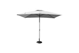 3.2m x 2.1m Deluxe Rectangular Aluminium Grey Parasol with 25kg Concrete Base