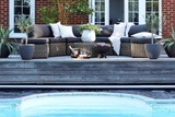 7 Piece Mayfair Curved Rattan Modular Sofa Set