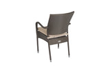 122cm Windsor Bronze Round Dining Table with 4 Stacking Armchairs