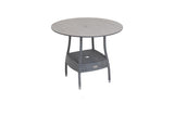 90cm Windsor Grey Round Dining Table with 4 Stacking Armchairs