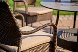 90cm Windsor Bronze Round Dining Table with 4 Stacking Armchairs