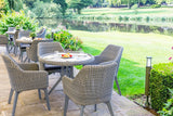 90cm Cliveden Round Dining Table with 4 Dining Armchairs