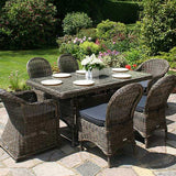 160cm Mayfair Rectangular Dining Table with 2 Dining Armchairs & 4 Dining Chairs