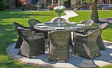 170cm Mayfair Round Dining Table with 8 Dining Armchairs