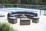9 Piece Mayfair Curved Rattan Modular Sofa Set