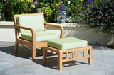 Lodge Footstool with Waterproof Cushion