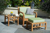 Lodge Footstool with Waterproof Cushion