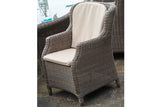 110cm Kensington Round Dining Table with 4 High Back Dining Armchairs