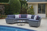 Cliveden Rattan Curved Modular Sofa Set D
