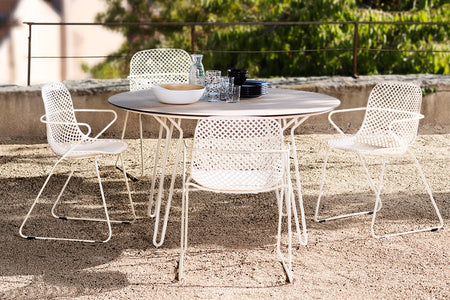 CLEARANCE | 130cm Remy Round Dining Table - Cream/Natural