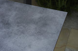 80cm Paris Silver/Cloud Square Folding Table with 2 Paris Volcano/Grey Stacking Armchairs