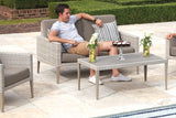 Hampstead Stone 2 Seater Sofa with 2 Lounge Armchairs & Rectangular Coffee Table