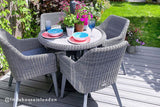 90cm Cliveden Round Dining Table with 4 Dining Armchairs