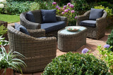 Mayfair 2 Seater Sofa with 2 Lounge Armchairs & Oval Coffee Table
